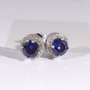 Tanzanite Earrings in Sterling Silver